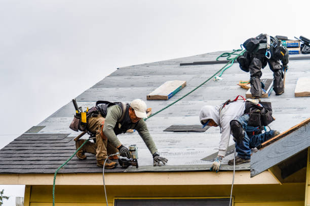 Professional Gutter Installation technician working in Divernon, IL